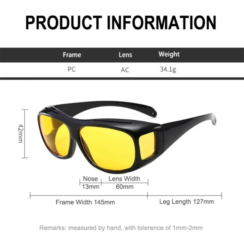 Windproof and Eye Protecting Sunglasses Anti Glare Car Driving Glasses Protective Gears Sunglasses Night Vision Glasses